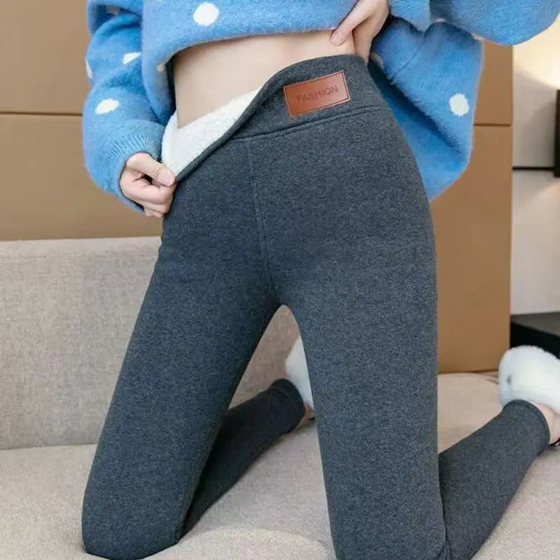 High-Waist Fleece-Lined Warm Tights